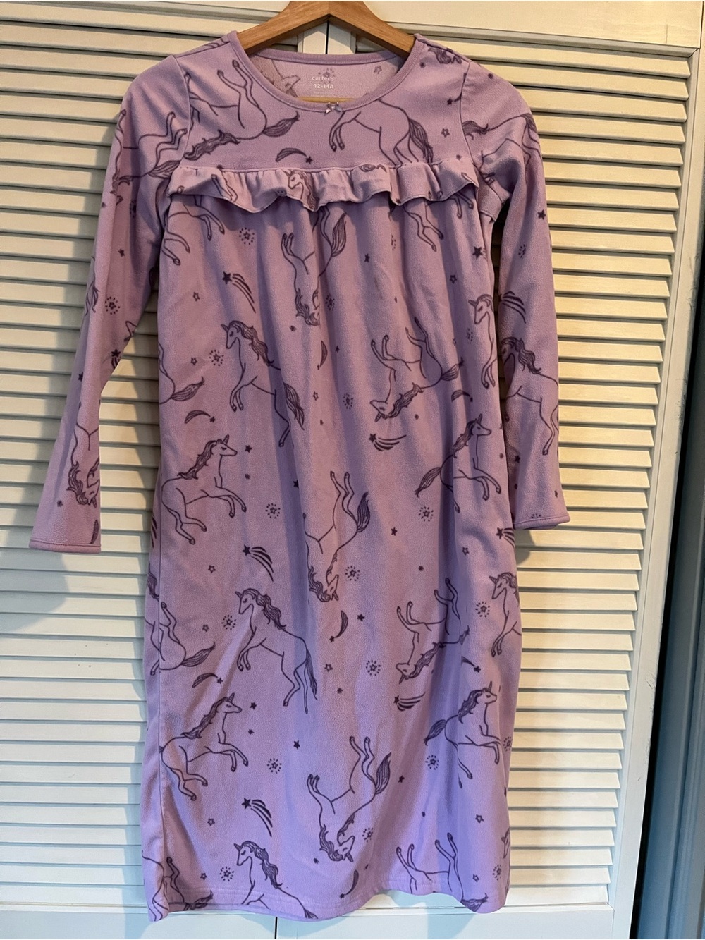Carter's Lavender Unicorn Ruffle Nightgown